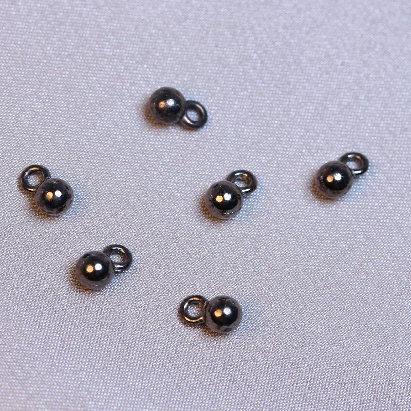 Alloy Spherical Water Drop Pendant Charms, 4x7mm Tail Chain Extension for DIY Jewelry Accessories Spherical Water Drop