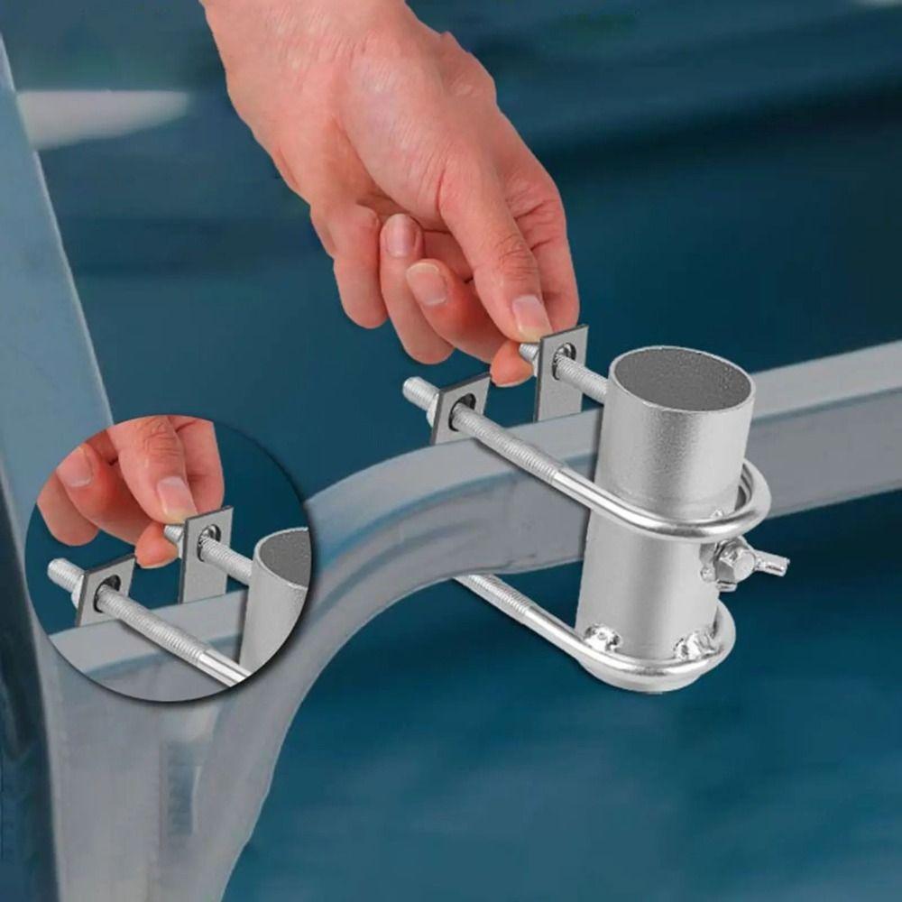 Adjustable Patio Umbrella Holder Anti-rust Deck Umbrella Mount Multipurpose Umbrella Stands Chair