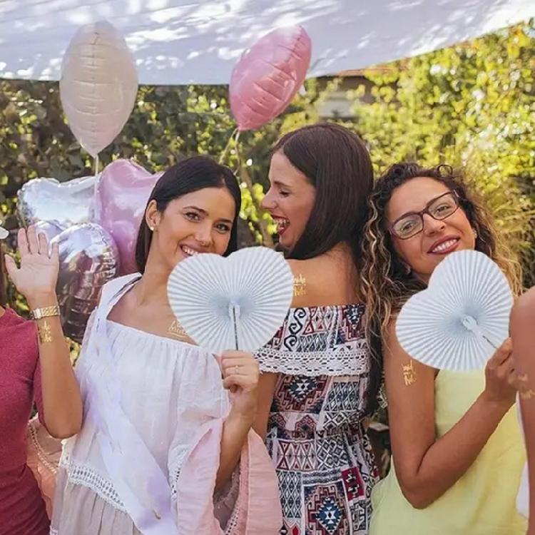 Ventaglio Pieghevole Resistente a Forma di Cuore Ventaglio Dipinto Ventagli a Mano per Festival per Creare Atmosfere Romantiche