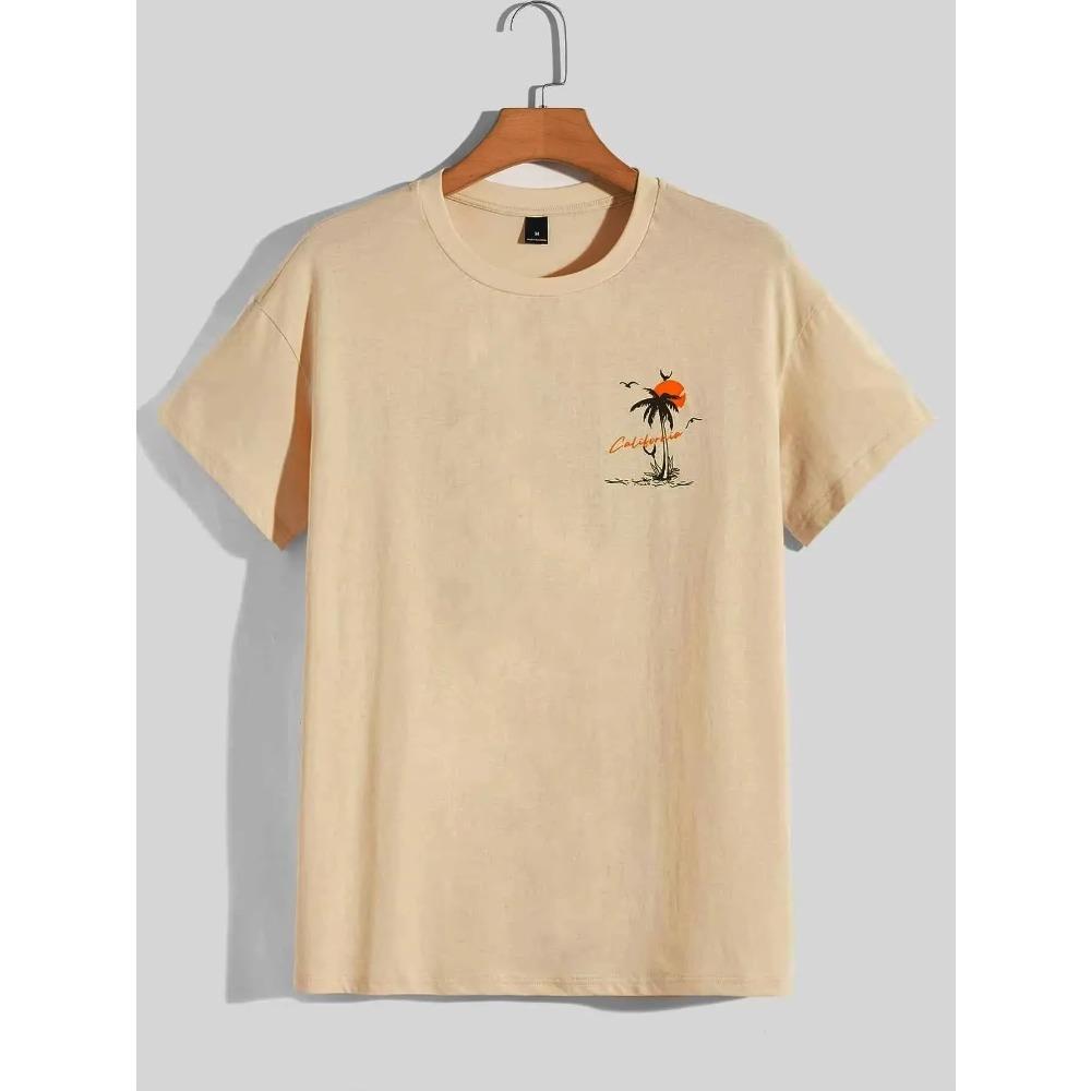 Letní Odjezd Znovu Dobrodružství Kalifornie Pánské Tričko Bavlna Volné Tričko Oblečení Móda Teplákové Oblečení Nadměrná Letní Tílka