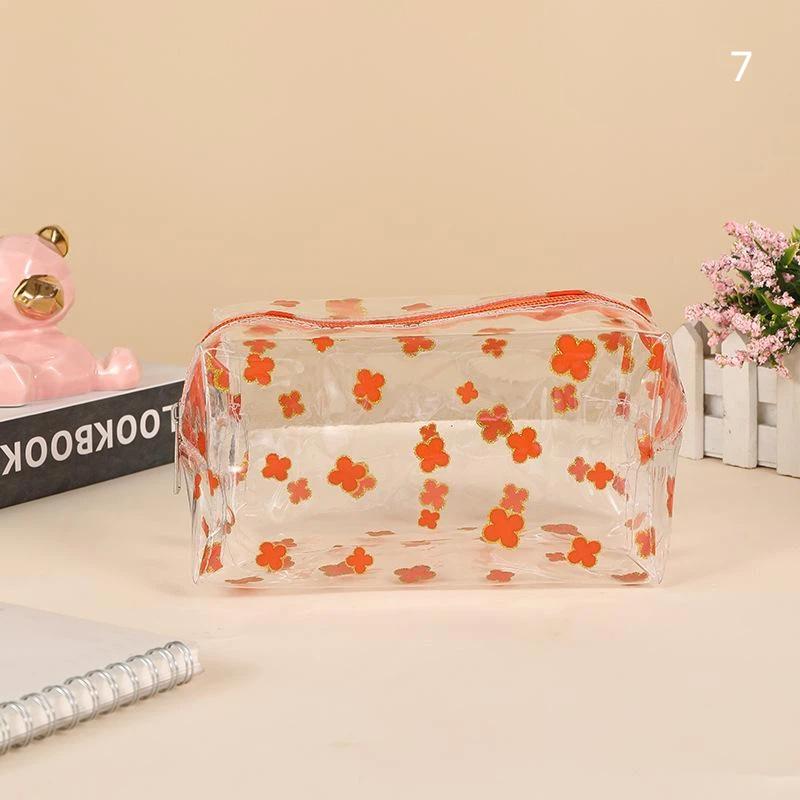 PVC Waterproof Cosmetic Bag Portable Large Capacity Transparent Wash Bag Travel Toiletries Cosmetic Organizer Swimming Bag