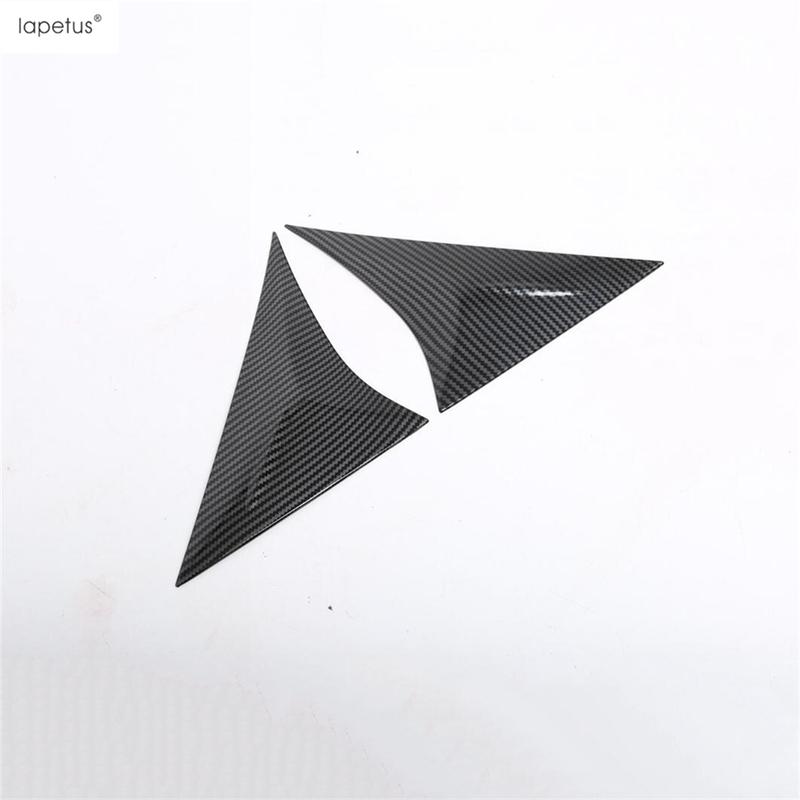 For Toyota Venza / Harrier - 2024 ABS Chrome Carbon Fiber Black Car Rear Tail Window Sequ Panel Spoiler Decor Cover Trim