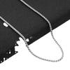 Quadratische Perlenkette aus Titanstahl mit 3MM Kette für Männer und Frauen - Vielseitiges DIY-Schmuckzubehör.