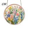 Indoor Outdoor Decor Flower Print Sun Catcher, Acrylic Colorful Owl Hummingbird Dragonfly Suncatcher, Catcher Hanging Artistic Ornament, Home