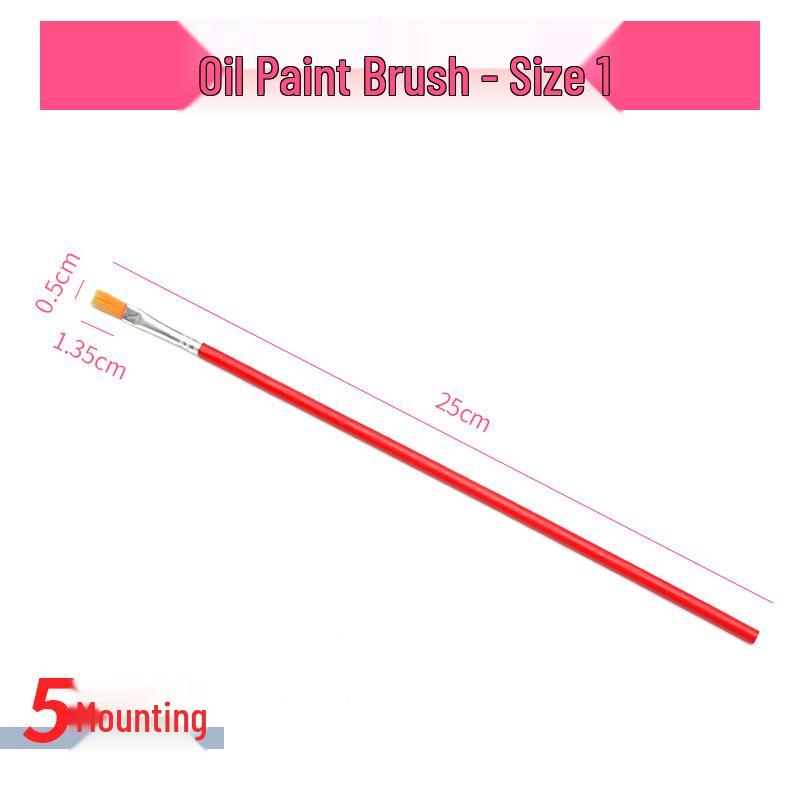 Flat Head Nylon Hair Touch-up Paint Brush for Art and Industry