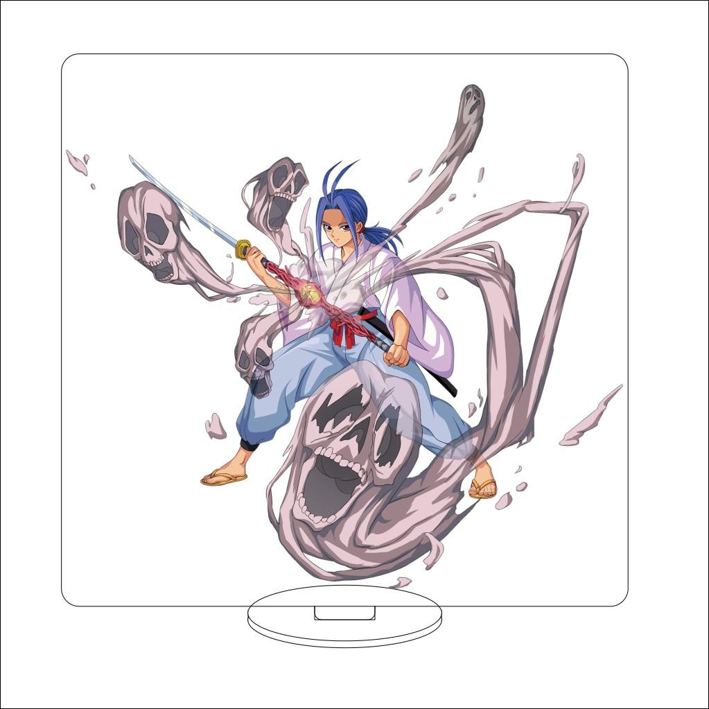 

16CM Anime YuYu Hakusho Cosplay Acrylic Stand Ornaments Mukuro/Reizen/Yomi/Hiei Figure Stand Halloween Gifts 16CM