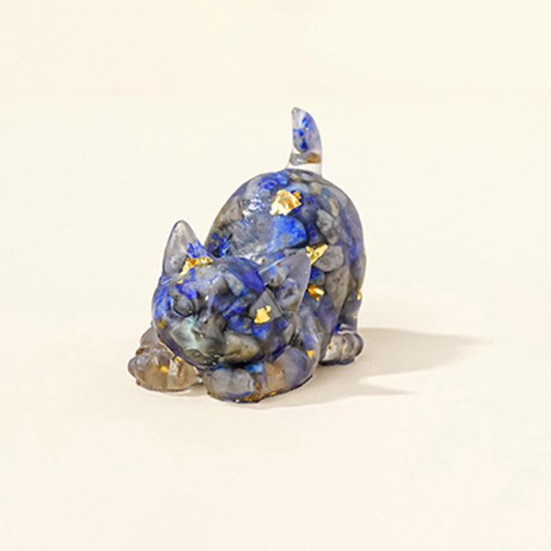 Katze Traditionelle Desktop-Dekoration Wohnaccessoires Tee-Haustier Sammlung Skulptur Handwerk