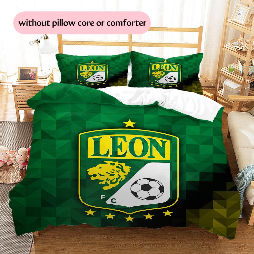 Club León Pattern Bedding Quilt Set Home Decoration Gift (1 * Duvet Cover + 2 * Pillowcase Without Core)
