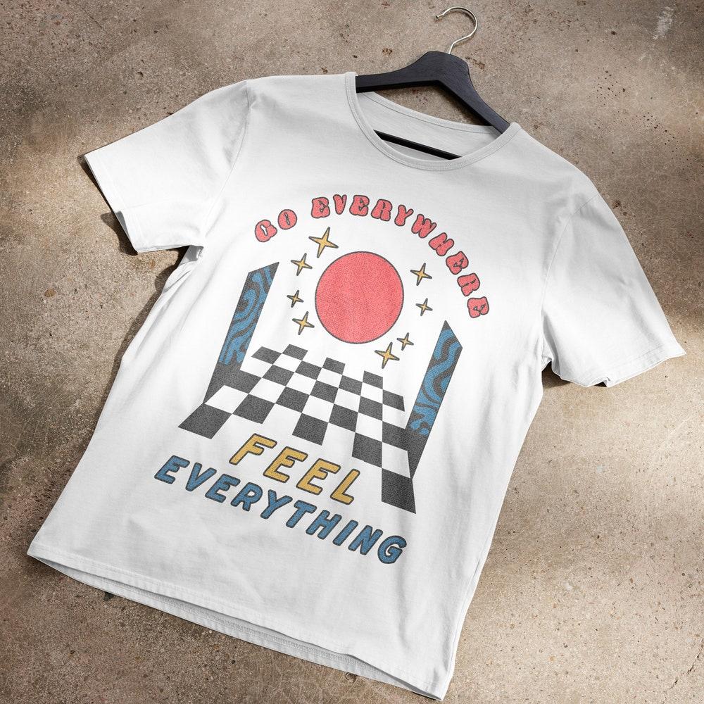 

230GSM 100% Cotton T-Shirt Go Everywhere Feel Everything T-Shirt XS белый