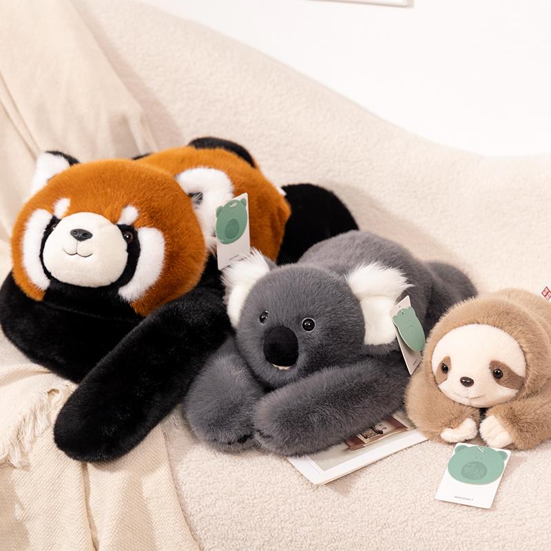 Kawaii Long Arm Evolution Peluche Plush Toy  Stuffed Animal Weighted Soft Plush Pillow Koala Red Panda Bear Sloth Dinosaur Gift