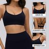 European and American Cross-border Sports Underwear Women's Removable Chest Pad Tight Yoga Bra Suspender Cross Back Fitness Wear
