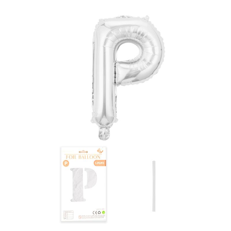 Independent Paper Card Packaging 16-Inch English Letter Aluminum Film Balloon Birthday Party Decoration Arrangement Aluminum Foil Balloon