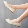 Pointed Pearl High Heels Single Shoes Flat Leather Soles With Sweet Party Sandals Wedding Shoes