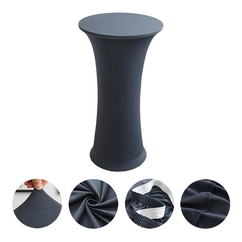 Premium Spandex Round Table Cover Elastic Skirt for Hotel Wedding Banquet Decor