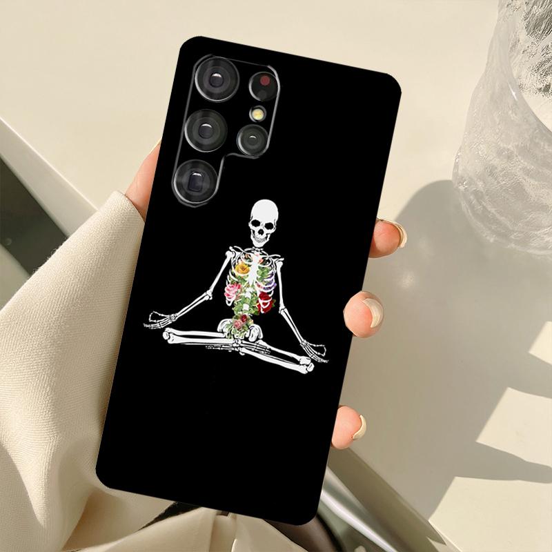 Skeleton Yoga For Samsung Galaxy S23 S22 Ultra S21 S20 FE S8 S9 S10 Note 10 Plus Note 20 Ultra Phone Case