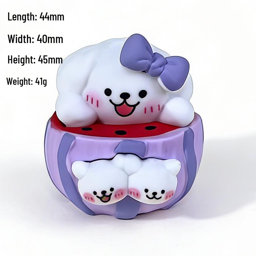 

Luminous Small Dog Resin Ornament for Desk or Entrance Decor