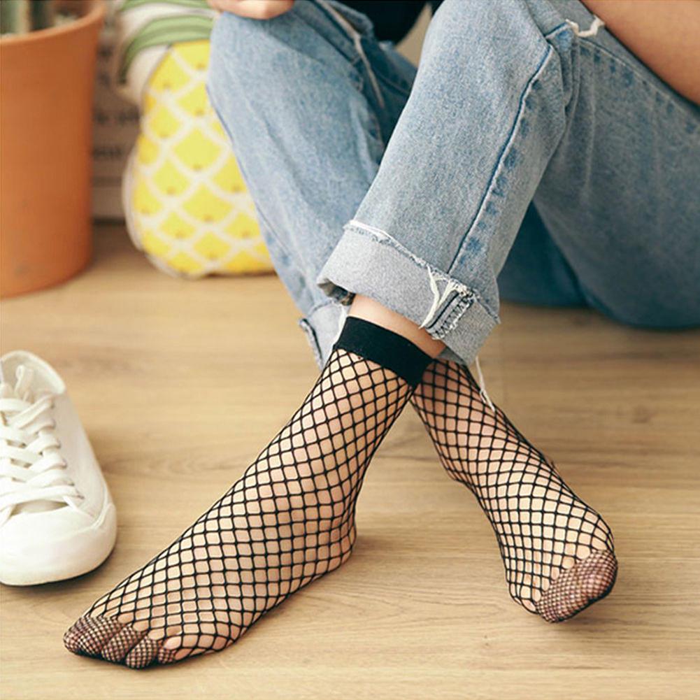 ankle high fishnet socks