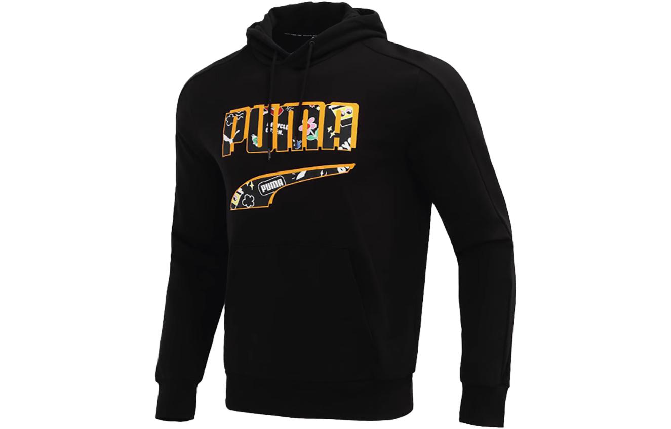 PUMA Sweatshirts Unisex Black Hooded Moderate Regular 534514-01 M