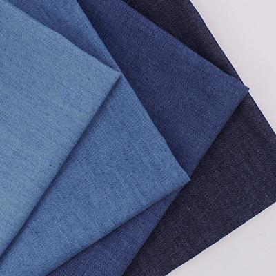 145cm Stretch Denim Fabric Blue Washed Micro Elastic Breathable Per Yard for Shirt Apparel Bags Cushion Quilting Sewing Supplies