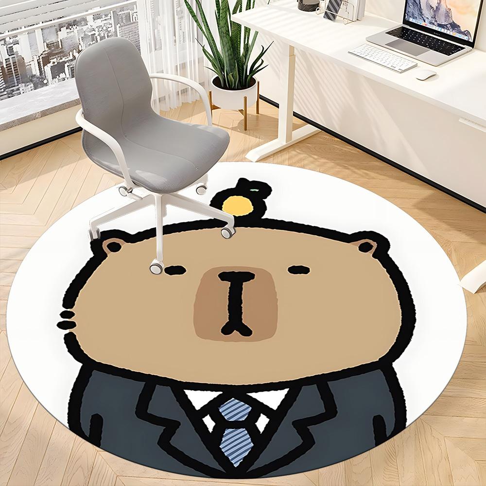 1 Stück Capybara Kostüm Stuhl Teppich für Büro Rutschfest, Waschmaschinenfester Teppich für Büro, Zimmer - Feiertagsdekoration, Maschinell hergestellt yy251016087