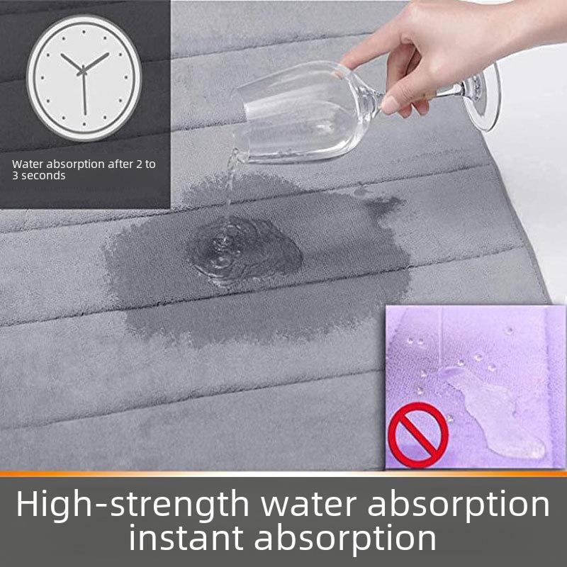 Zagęszczony dywanik podłogowy do łazienki z polaru koralowego - Chłonny, antypoślizgowy podkładka pod stopy na wejście i do toalety