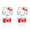 Sanrio Hello Kitty Front Back Stud Earrings Enamel Hello Kitty Earrings Officially No Jewelry - Licensed, Costume,