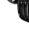 BMW X1 F48 15-19 Grilles Between the Headlights (kidneys) Left + Right Set BLACK GLOSSY DOUBLE BAR