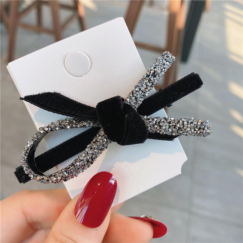 Vintage Korean Bow Hairpin - Chic Side Clip for Bangs