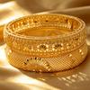 2A luxurious golden bohemian floral bracelet, suitable for both men and women, an ideal accessory for brides, weddings, parties, gatherings, and