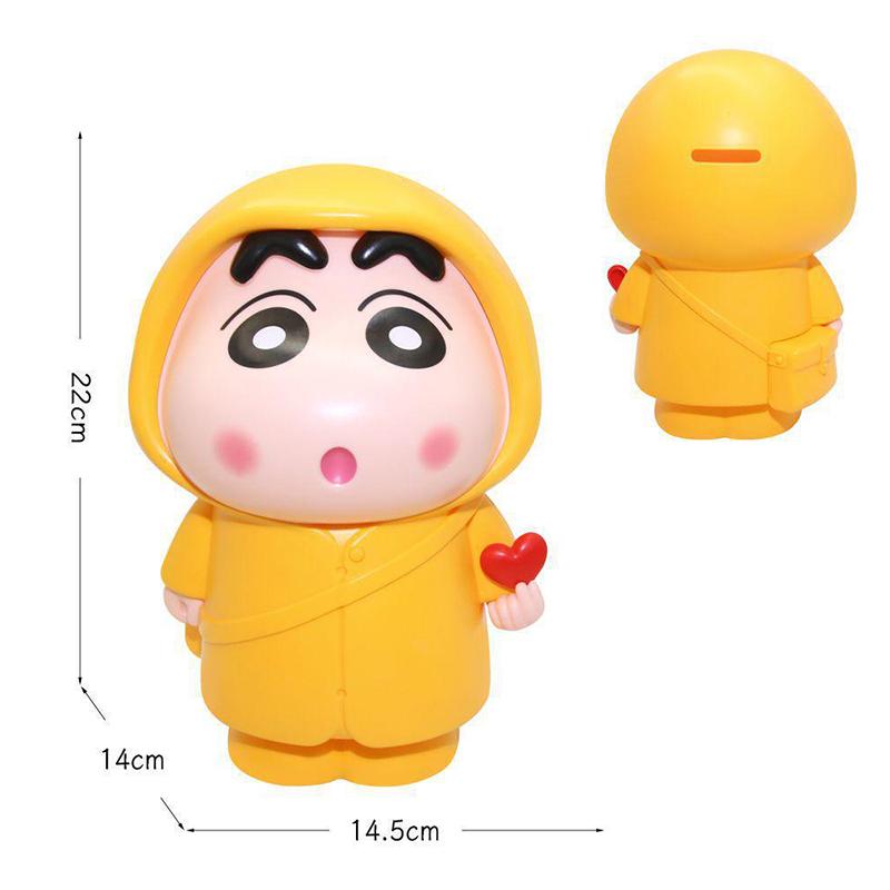 Anime Crayon Shin-Chan Figura Mealheiro Modelo Pvc Estátua Boneca Mealheiro Decoração de Mesa Presentes Brinquedos