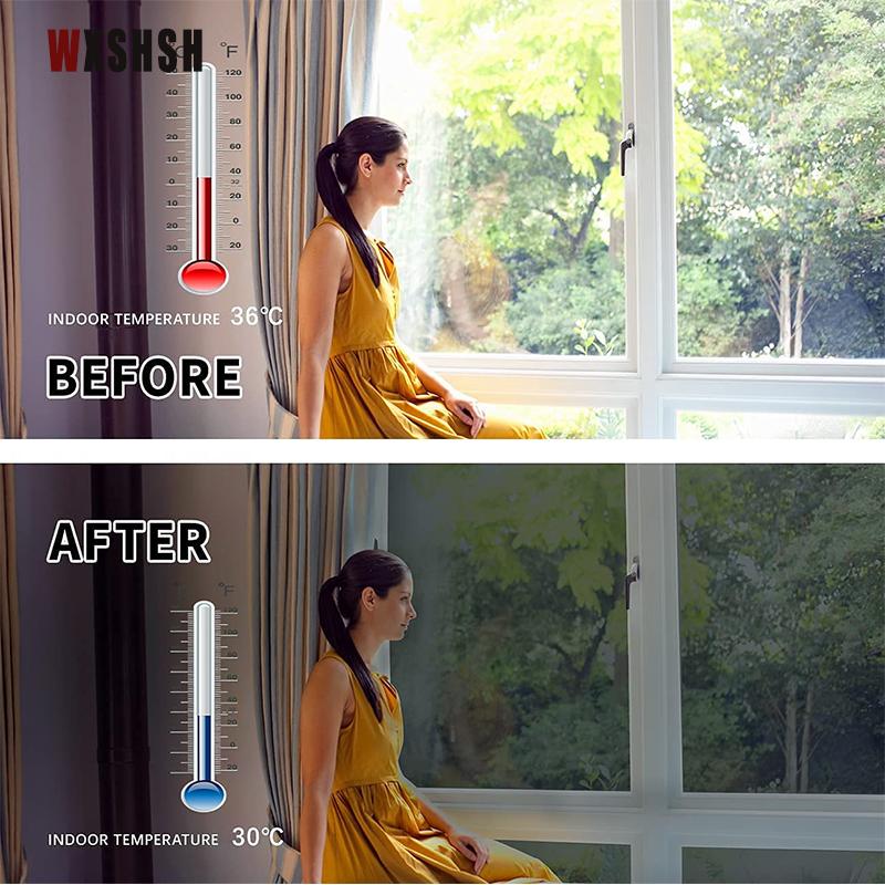 Isolierende Fensterfolie, solarreflektierender Spiegel, Farbfolie, weihnachtliche Fensteraufkleber, Sichtschutzfolie für Fenster, 99 % UV-geschnittenes Vinyl