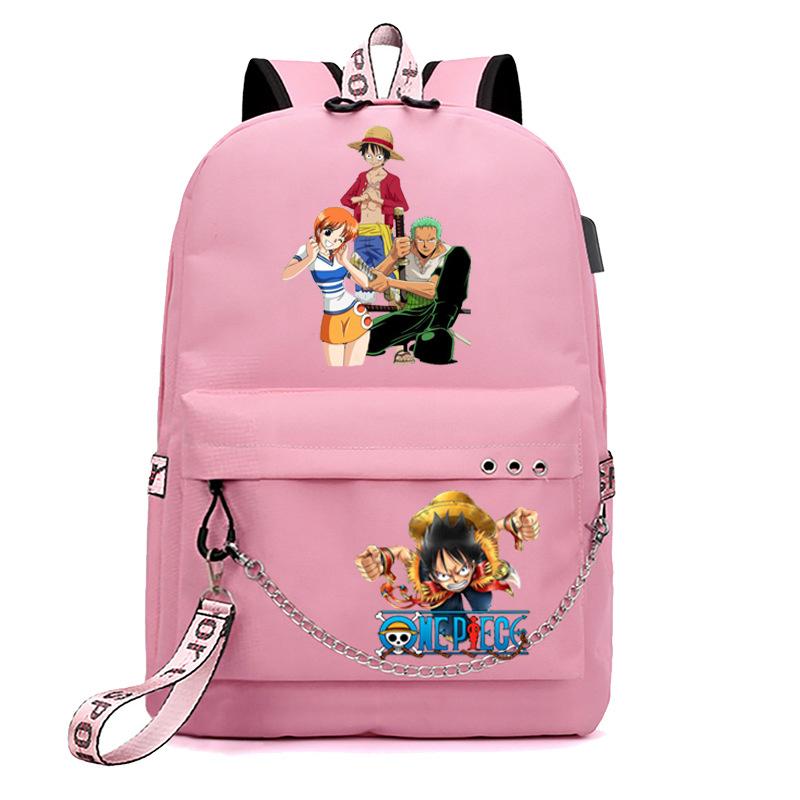 USB student school bag travel backpack printed One Piece casual trendy bag