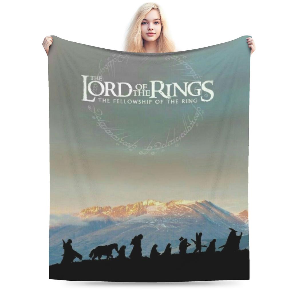 Lords Rings Blanket Multi-size Warm Cozy Fluffy  Throw Blankets for Sofa Couch and Bed
