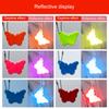 Pack of 10 Reflective Butterfly Keychian Charm Pendant for Vehicle Safe Sturdy Night Visibility Hanging Accessories