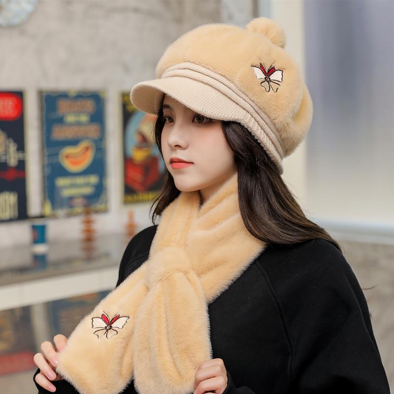 Вязаная шерстяная шапка-шарф — фото 4