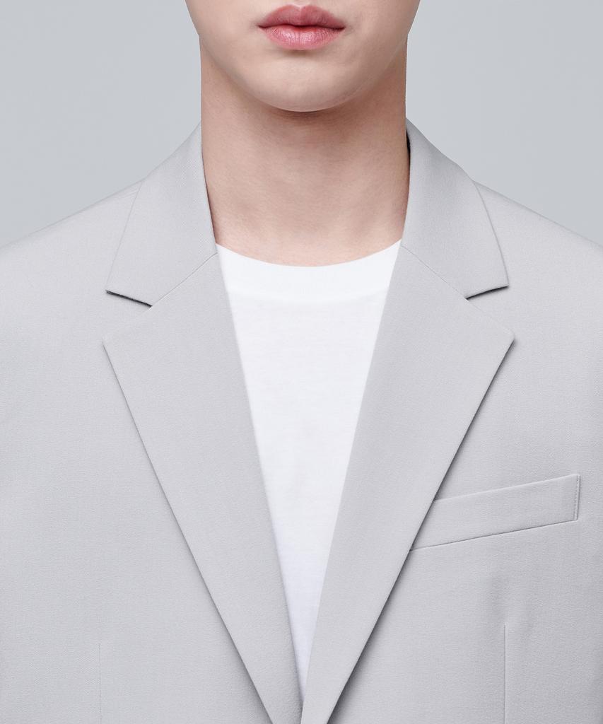 Musinsa Standard Relaxed Basic Blazer [Light Gray]