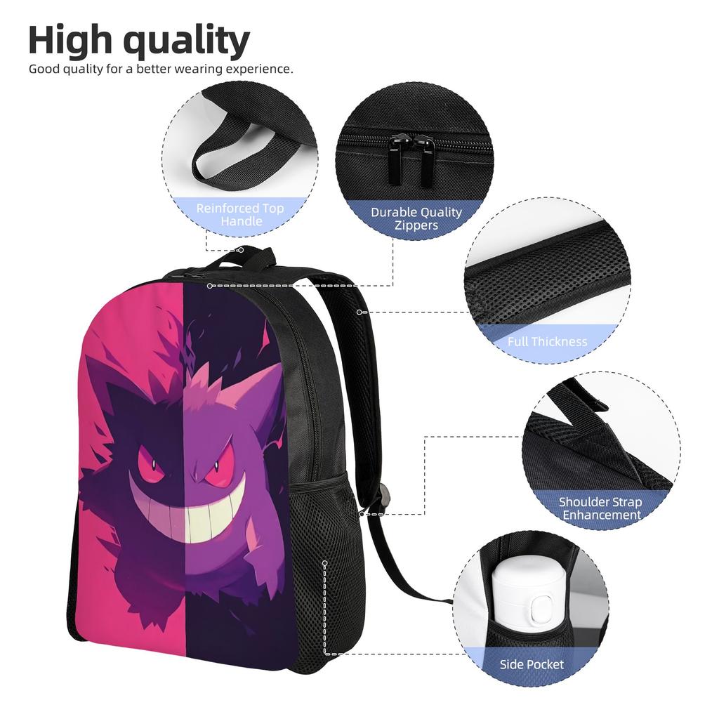 Its Bags Pokemon Backpacks Daypack Summer Vibes mochila Campus Zipper Closure Rucksack