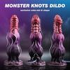Alien Monster Knots Dildo 9.44" Fantasy Animal Dick Design,Liquid Silicone,Suction Cup,G & P Spot Stimulation,Non-Electric Adult Sex Toy for Women