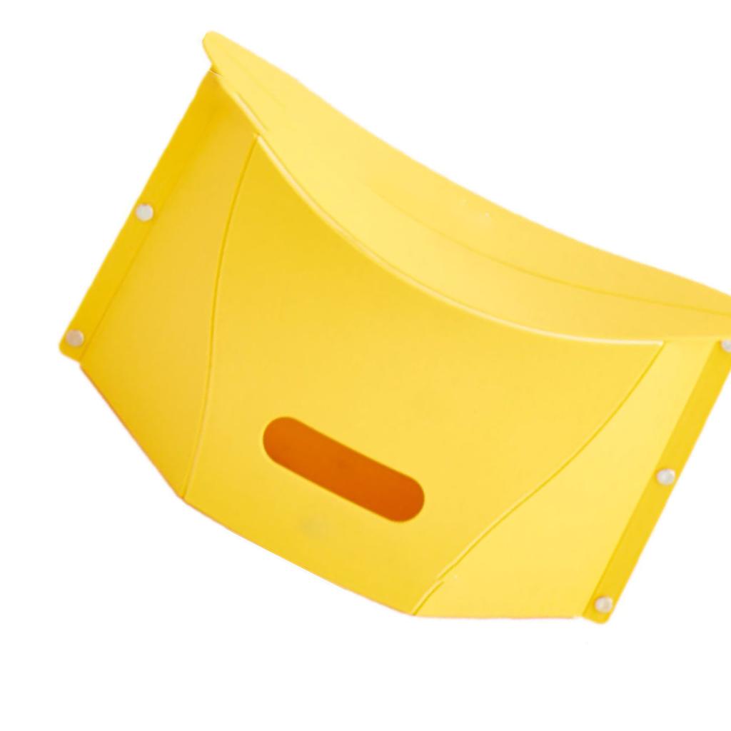 Card Folding Stool Outdoor Travel Portable Carrying Basket Folding Stool Plastic Low Stool Fluorescent Yellow
