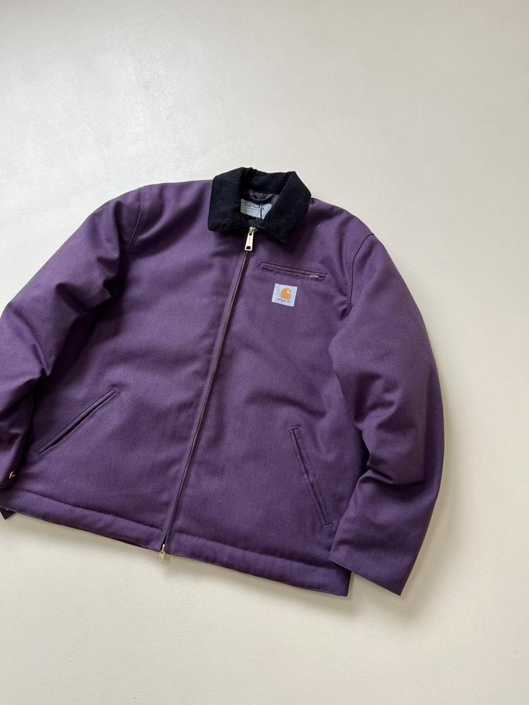 US High Street Carhartt Canvas Arbeitsjacke: Schwere Unisex Freizeit-Jacke mit Kragen für Frühling, Herbst, Winter