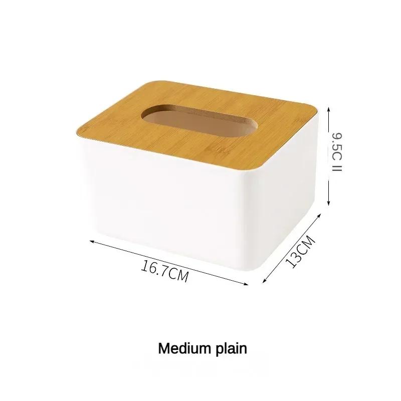 Kunststoff Taschentuchbox Holzdeckel Quadratischer Serviettenhalter Behälter Feuchttuchpapier Modernes Zuhause Teetisch Fernbedienung Trennwand