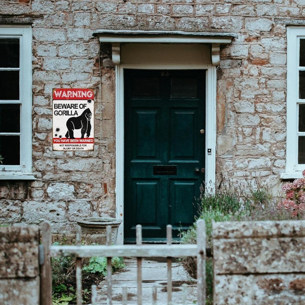 Funny Dark Humor Beware Sign No Soliciting Wall Decor Yard Garden Plaque Outdoor for Home Fence