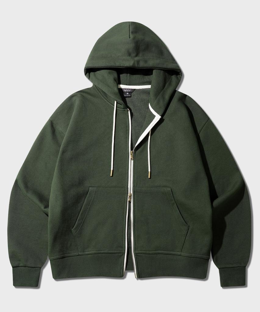Wv Project Easy Heavy Cotton Zip-Up Dark Green Mjhd7781