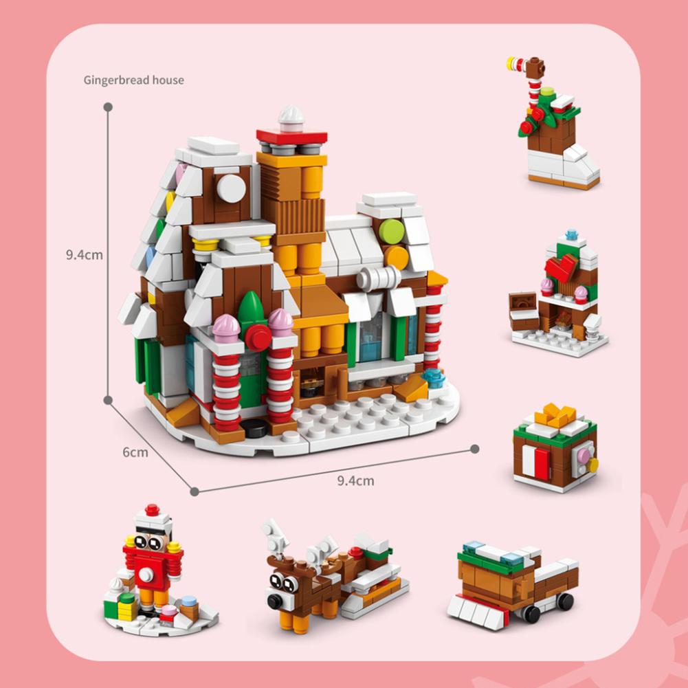 Christmas Theme Building Blocks Diy City Friends Tree House Bricks Toys For Children Xmas Gifts