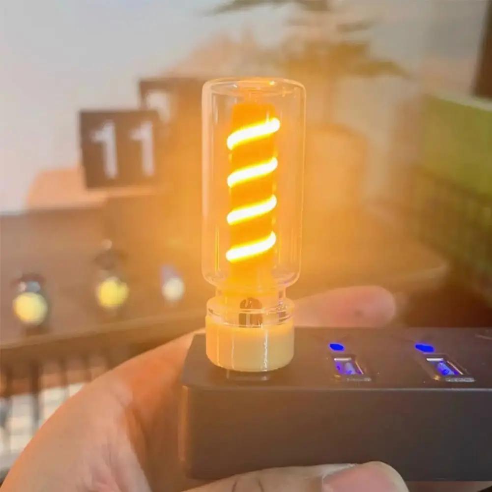 LED USB Filament Light Bulb DC5V Touch Adjustable Brightness Bulb Interior Automotive Atmosphere Nightlight Light U7Q0