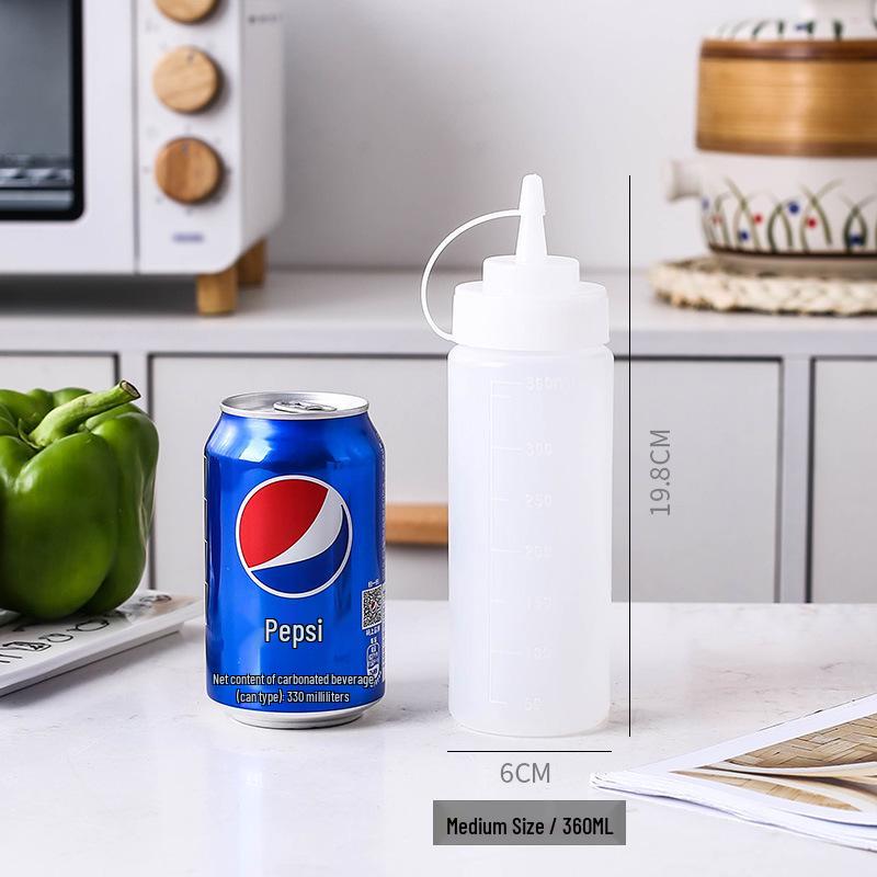 Household Squeeze Oil Bottle - Pointed Mouth for Kitchen Seasoning, Tomato Jam, Salad, or Commercial Use.