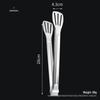 Stainless Steel Silicone Anti-Scald Food Tongs for Baking, Bread, Meat, Buffet, Three-Line Design