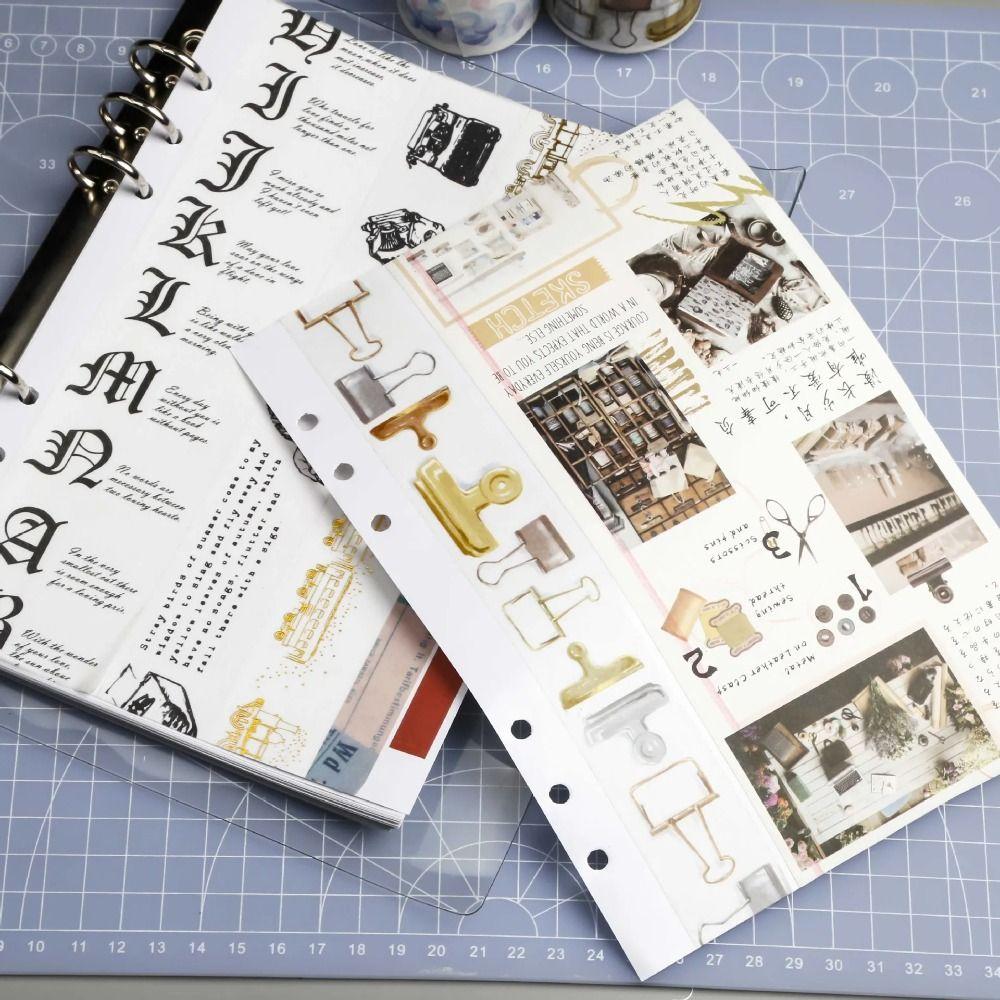 Anti-Dirt Adhesive Tape Release Paper 40Sheets Refill Spiral Binder Notebook Paper School