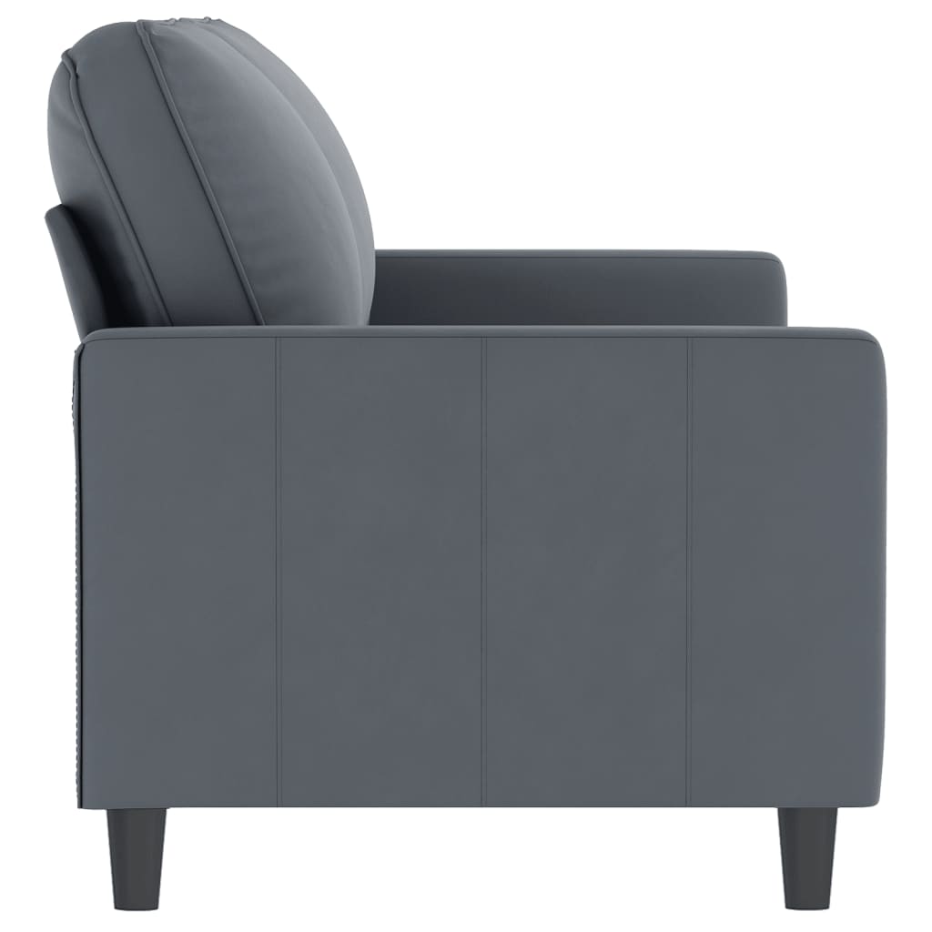 Vidaxl 2-Seater Sofa, Dark Grey, 140 Cm, Upholstered In Velvet