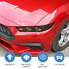 Kryty předních světlometů auta ABS dekorace pro Ford Mustang 2024 Up vnější doplňky, kouřově černé